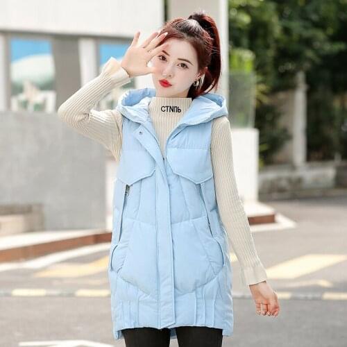 Autumn Winter Women Waistcoat Vest 2021 New Casual Solid Sleeveless Thicken Warm padded Vest Coat High quality Outwear Coat