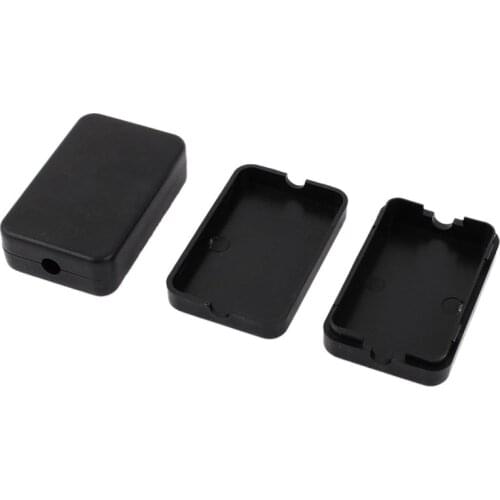 2 pcs 55 X 35 X 15mm Plastic Electric Sealed Wire Switch Junction Box Black