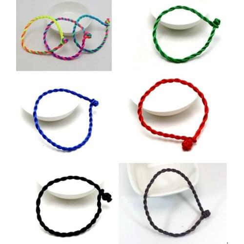 50 Braided Lucky String Twisted Rope Bracelet 3mm Thick for Charm