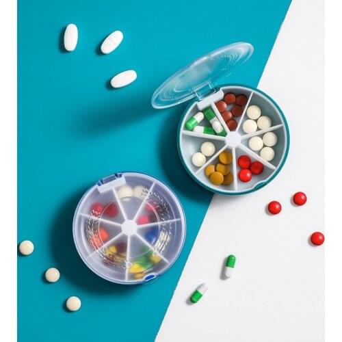Durable 7 Days Weekly Rotating Pill Box Cute Case Splitter Tablet Holder Storage Organizer Medicine Pill Container For Travel