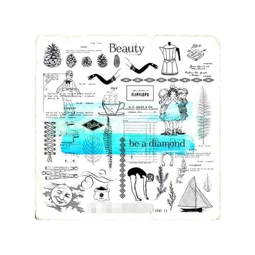TZ Transparent Clear Stamps for DIY Scrapbooking/Card Making/Kids Christmas Fun Decoration Supplies