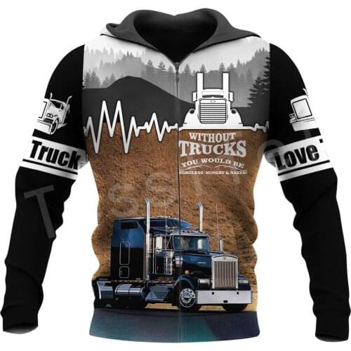 Truck Trucker Driver Pullover Tracksuit Fashion Crewneck Casual Men for Women 3D printed Sweatshirts/Hoodies/jacket style-1