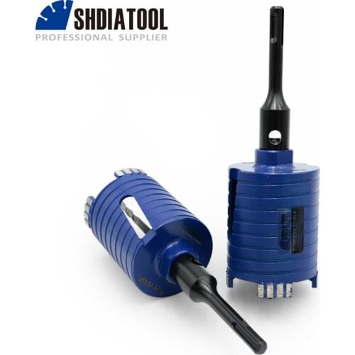 SHDIATOOL 2pcs Laser Welded Diamond Core Drill Bit Including Center Drill and SDS-Plus Adapter Dia 68mm M16 Thread