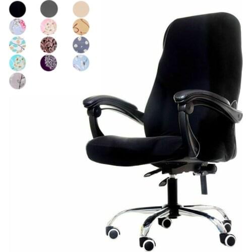Solid Office Chair Covers Solid Anti-dirty Stretch Spandex Computer Seat Chair Cover Removable Slipcovers For Office Seat Chairs