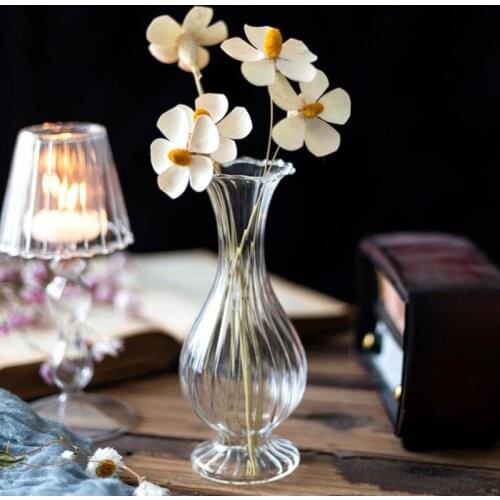 Glass Vase Home Decor Crystal Tabletop Vase Decoration Home Room Decoration Home Decoration Accessories Hydroponic Containe