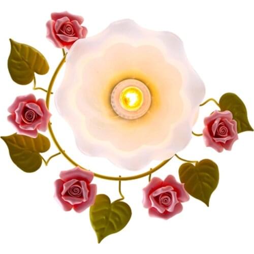 Kids room glass ceiling lamp Korean style balcony aisle lights corridor ceiling lights cloakroom Led surface flower light