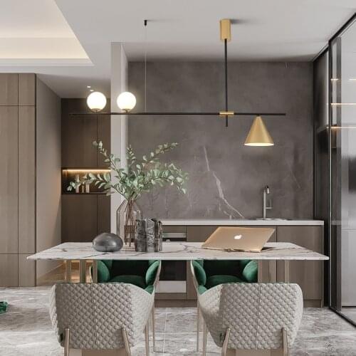 Nordic Design Led Pendant Lights Gold Black Led Pendant Lamp Dining Room Decor Hanging Light Drop Light Bar Suspension Luminaire