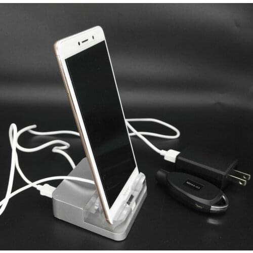 Vertical Acrylic Mobile Phone Holder Cell Phone Alarm sistem Cellphone Store Anti-theft for Huawei OPPO Iphone Vivo Xiaomi