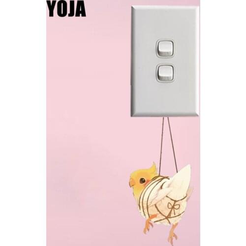 YOJA Coolest Colored Bundled Parrot Creative Switch Wall Stickers Room Bedroom Personalized Decor 10SS0098