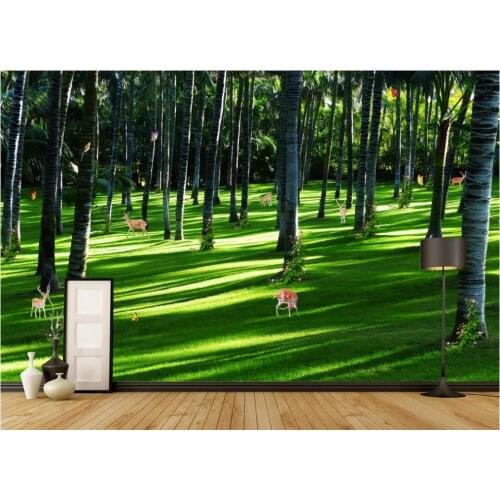 Custom mural 3d photo wallpaper Forest park elk scenery home decor living room wallpaper for walls 3 d in rolls