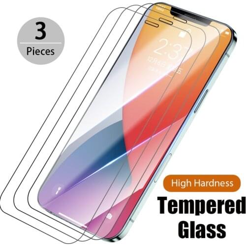 3PCS Protective Glass For iPhone 12 Pro Max 12 12 Pro 12 Mini X XS XR Tempered glass On iPhone 11 11Pro 11Pro Max Xs Max Glass