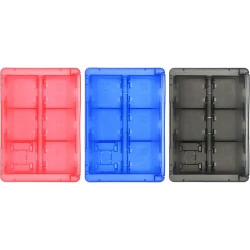 Q22A 24 in 1 Protective Case Game Cards Cartridge Holder Storage Box Organizer Shockproof Shell Portable for Switch 3DS 2DS/DS