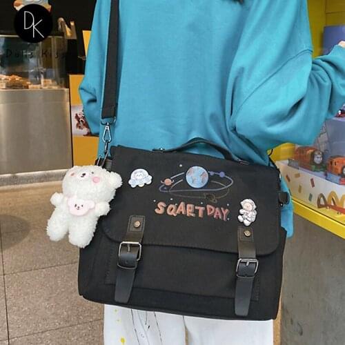 Ladies Kawaii Uniform Bag Female Interesting Starry Sky Design Printing Messenger Bag Japanese Shoulder Bag JK Travel Totes