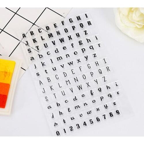 1 PC Letter Rubber Stamp English Alphabet Series Silicone Seal Photo Album Decor Clear Sheets DIY Scrapbooking Stationery Toys