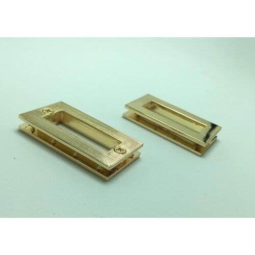 10pcs Metal alloy grommet rectangle eyelets with screws for purse bags belts 30mm