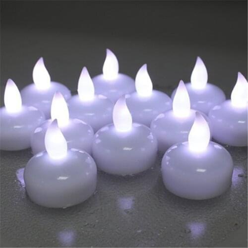 12pcs flameless led electronic floating tealight candle tea light battery-operated for wedding Xmas Holiday party