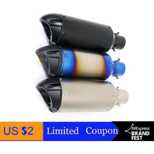 51MM Universal Motorcycle Exhaust project Muffler Escape Moto Dirt Bike Scooter Exhaust with DB killer MT07 MT09 R1 R6