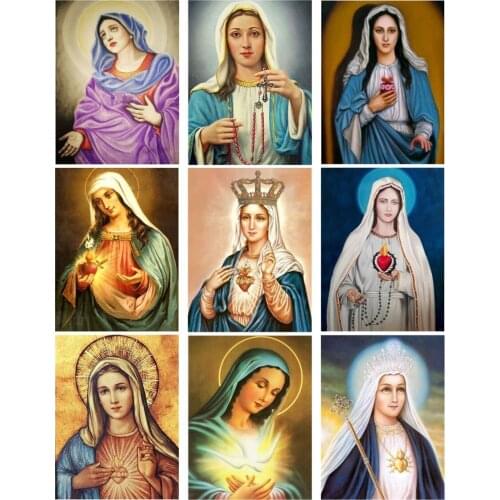 5D DIY Diamond Embroidery Religious Virgin Full Square / Round Picture Rhinestone Portrait Diamond Home Decoration Gift