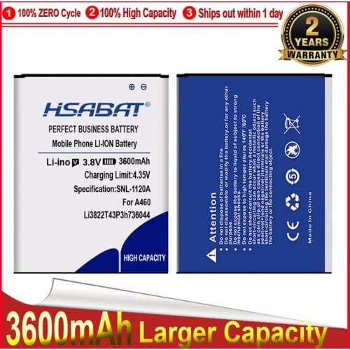HSABAT Battery for ZTE Blade L4 A460 3600mAh Li3822T43P3h736044 free shipping+tracking number