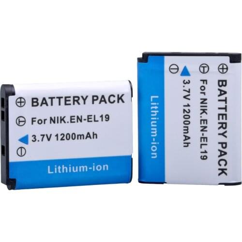 PowerTrust 3.7V 1200mAh EN-EL19 EN EL19 EL19 Battery for Nikon Coolpix W150 S32 S100 S2800 S3200 S3300 S3500 S3600 S4100 S4200