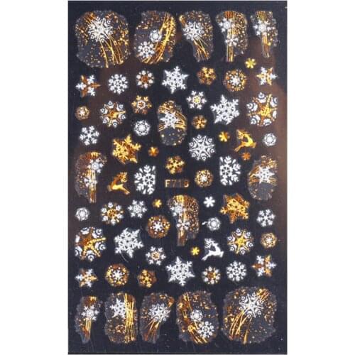 Paper Elegant Snowflakes Christmas Nail Art Foils Winter Decor Smooth Nail Sticker Vivid for Winter