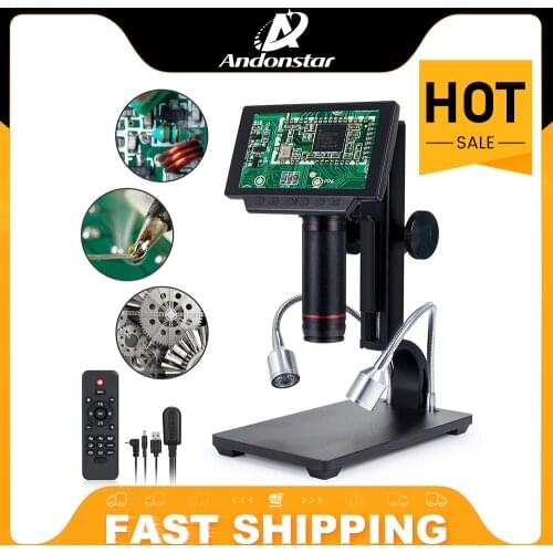Andonstar HDMI USB Digital Microscope ADSM302 5'' Display With Measure Software PCB SMT Soldering Microscope Phone Repair Tool