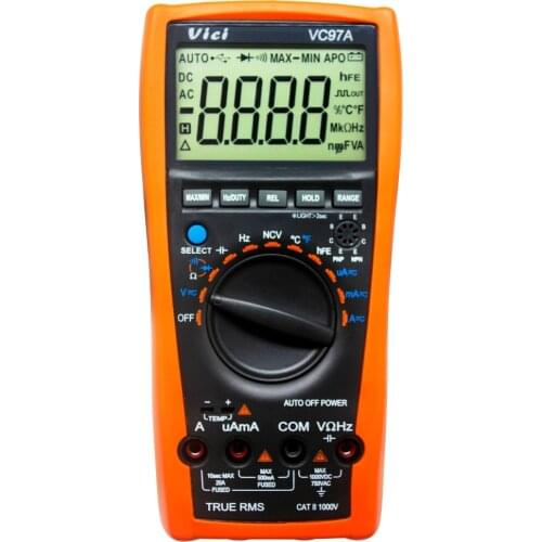 AideTek VC97A auto range DMM AC DC Voltmeter Capacitance Resistance digital Multimeter VS