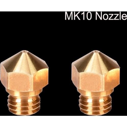 3D Printer Parts MK10 Nozzle MK10 Brass Nozzle Thread M7 J-head Hotend Extruder 0.2/0.4/0.6/0.8MM 1.75MM Filament High Quality