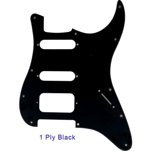 Pleroo Guitar Parts - For US Fd No knob Standard Strat 72' 11 Screw Hole St Humbcker Hss Guitar pickguard Standard Scratch Plate