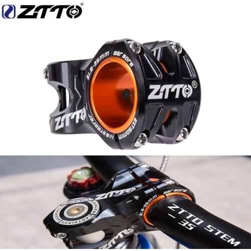 ZTTO Mountain Bike 50mm Stem CNC 35mm 31.8mm Handlebar Bicycle ultralight 0 ° Rise DH AM Stem Enduro 28.6mm bike steering wheel