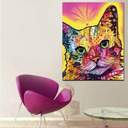 Canvas Paintings Animal Cat Canvas Poster Print for living room bedroom home decoration