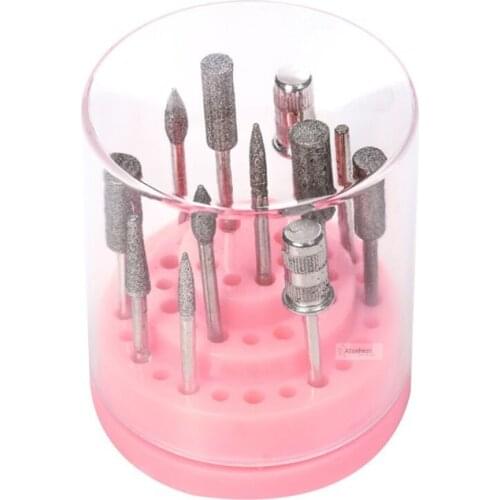 48 hole Nail Drill Bit box electric manicure Holder machine storage pedicure stand tools Nail Art container
