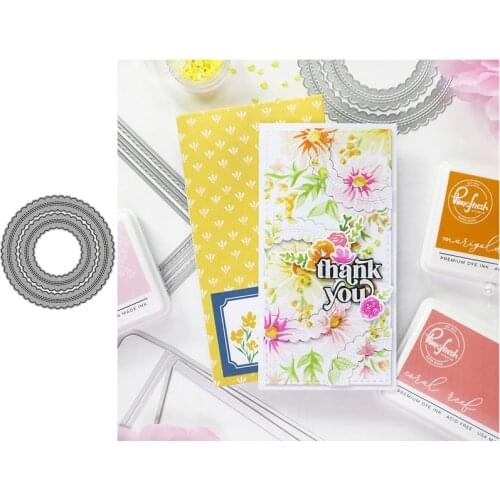 Round Corrugated Frame Metal Cutting Dies for Scrapbooking Handmade Mold Cut Stencil New 2021 DIY Card Make Mould Model Craft