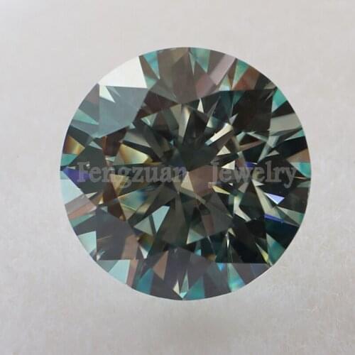 Round Brilliant Cut Loose Moissanite Stone 1ct 2ct 3ct 6ct blue green Color D vvs GRA Moissanites Diamond Gems