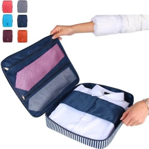 Mens Multi-functional Clothing Finishing Storage Bag Shirt Wrinkle-resistant Waterproof Portable Shirt Necktie Bag for Business