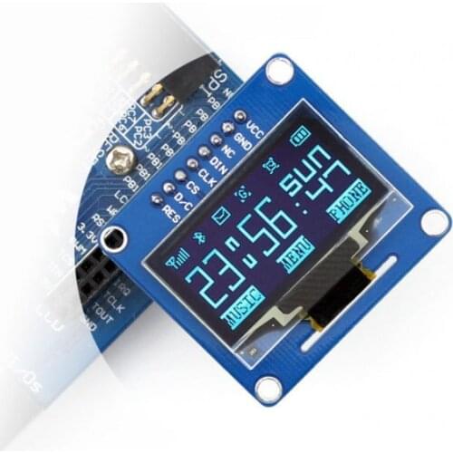 1.3" OLED Display Module, 128*64 Resolution Onboard SH1106 Driver, SPI I2C Interfaces Straight/Vertical Pinheader
