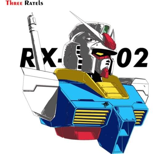Three Ratels FC472 Gundam rx 02 cartoon 3D Stickers for car anime apple macbook decal
