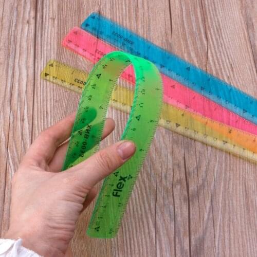 Soft 30cm Ruler Multicolour Flexible Creative Stationery Ruler Office School Supplies