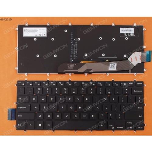 US Layout New Keyboard for DELL Inspiron Gaming 14 7466 BLACK Laptop With Backlit