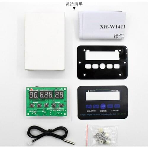 A whole set 220V digital thermostat, three-display multifunctional temperature controller, temperature control switch -19~99