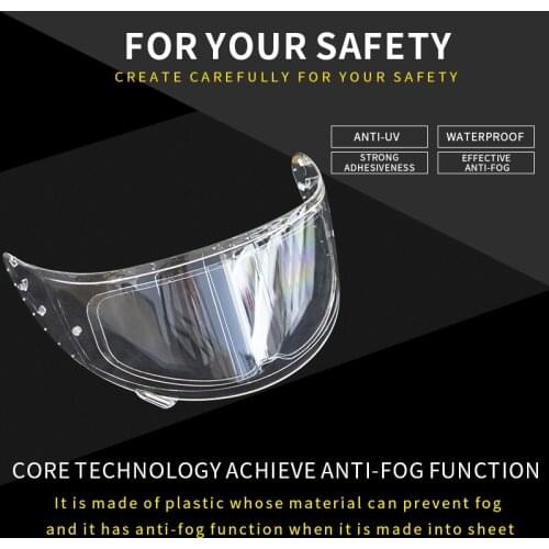 Anti-Fog Optics Clear Shield Motorcycle Helmet Permanent Anti-fog Film Lens Anti-UV Universal F-Best