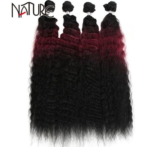 Nature Hair Loose Wave Curly Hair Bundles 4Pcs/Lot 26Inch Ombre 613 White Soft Synthetic Hair Bundles Weave Long Hair Extensions