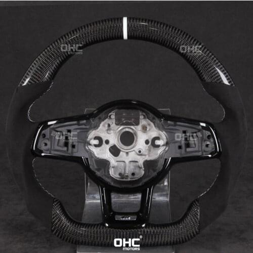 Real Carbon Fiber Steering Wheel Compatible for Volkswagen GTI