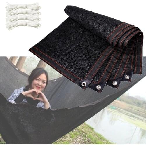 Outdoor Sun Shade Mesh Netting Tarp Canopy Cover Sun Sew Up the Edge with Hang Hole for Camping Beach Garden Car Cover Net