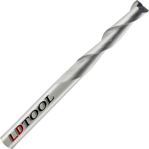 10pcs 3.175 X 17mm Carbide CNC Two Flute Spiral Bits for Cutting Router End Mill CUTTER - 2LX3.17 Free Ship