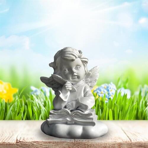 Resin Angel Statue Fairy Angel Sculpture Figurines Crafts Creative Desktop Ornament Christmas Wedding Decor Home Decoration