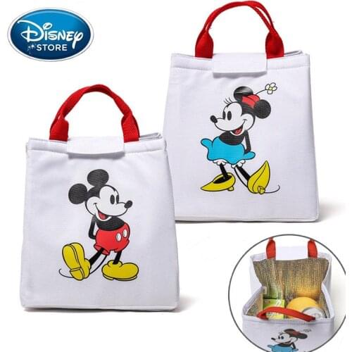 Disney Aluminum Foil Paper Insulation Bag Cooler Bags Portable Lunch Bag For Mickey Mouse Women Tote Picnic Lunch Food Bags