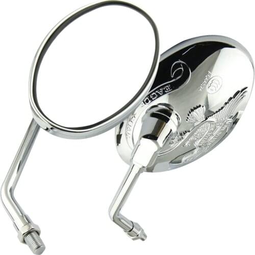 10mm 3C Certification Universal Motorcycle Oval Chrome Rearview Mirrors Side Mirror FOR Yamaha xt 600 virago 125 535 1100 1200