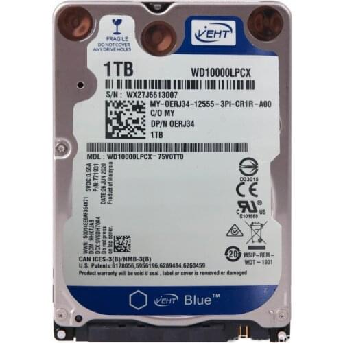 160gb 250gb 320gb 500gb 1tb 2tb Internal Laptop Hard Drive Laptop PC Component 2.5HDD SATA2-SATA3 8mb / 32mb 5400RPM-7200RPM hdd
