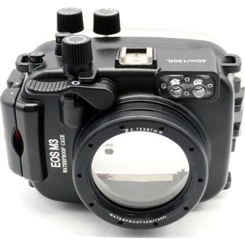Meikon 40m/130ft Waterproof Housing Case for Canon EOS M3 (22mm Port) Underwater Camera Bags Case Cover for Canon EOS M3